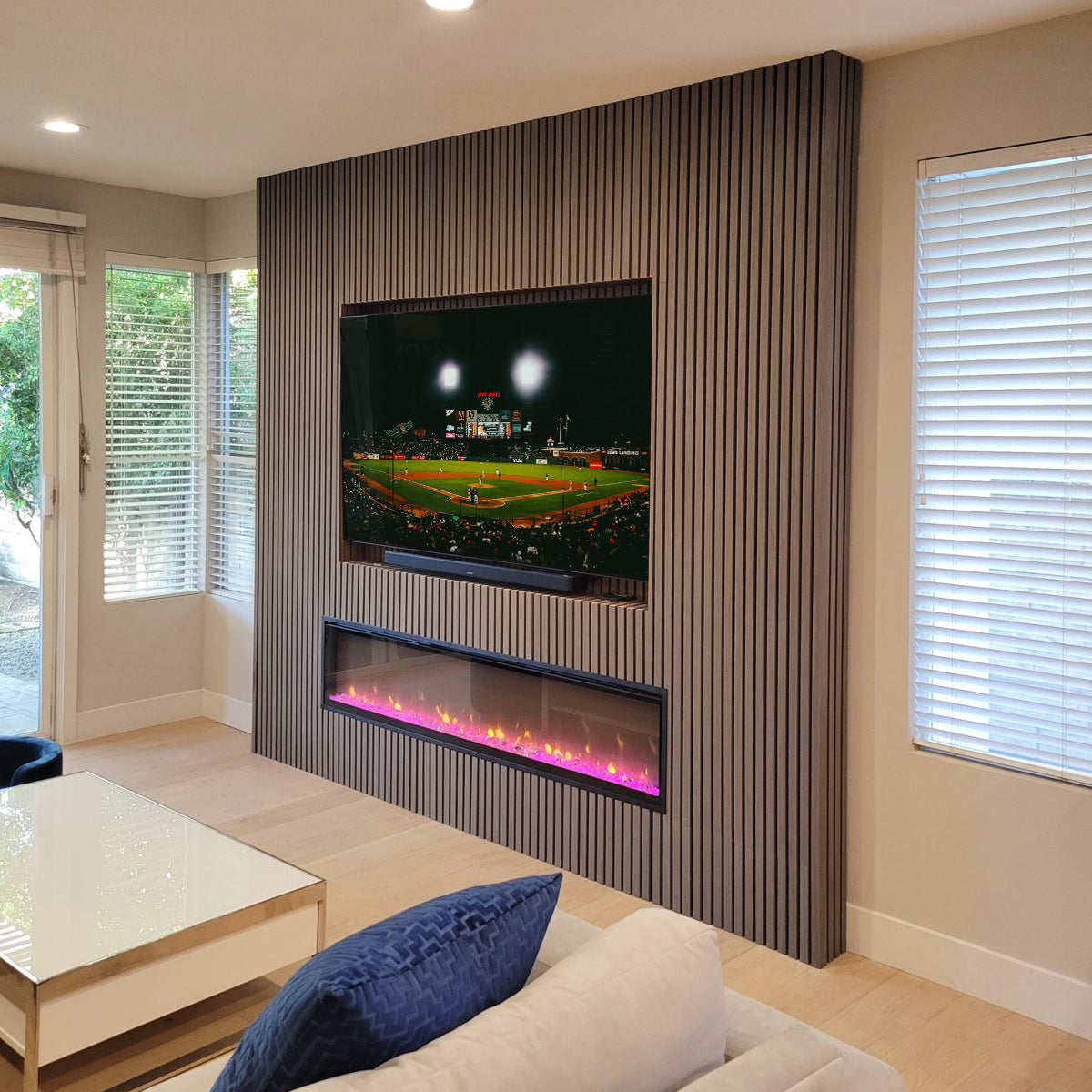 Warm Oak Acoustic Slat Panels 120