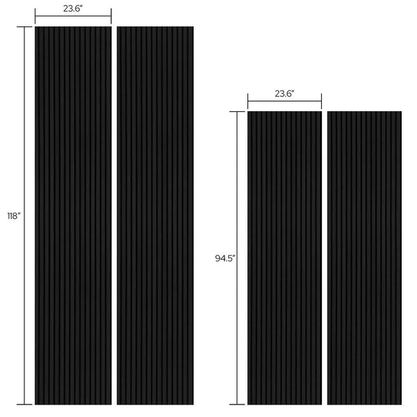 Midnight Oak Acoustic Slat Panel 120" Sample