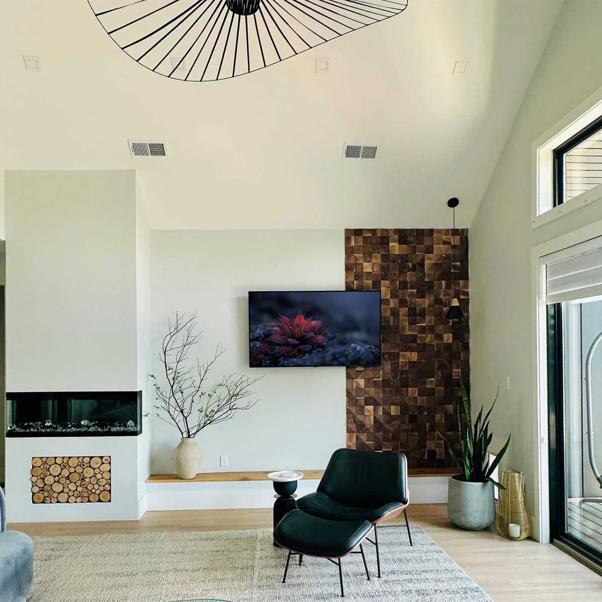 Natural Walnut 3D Diamond Panels