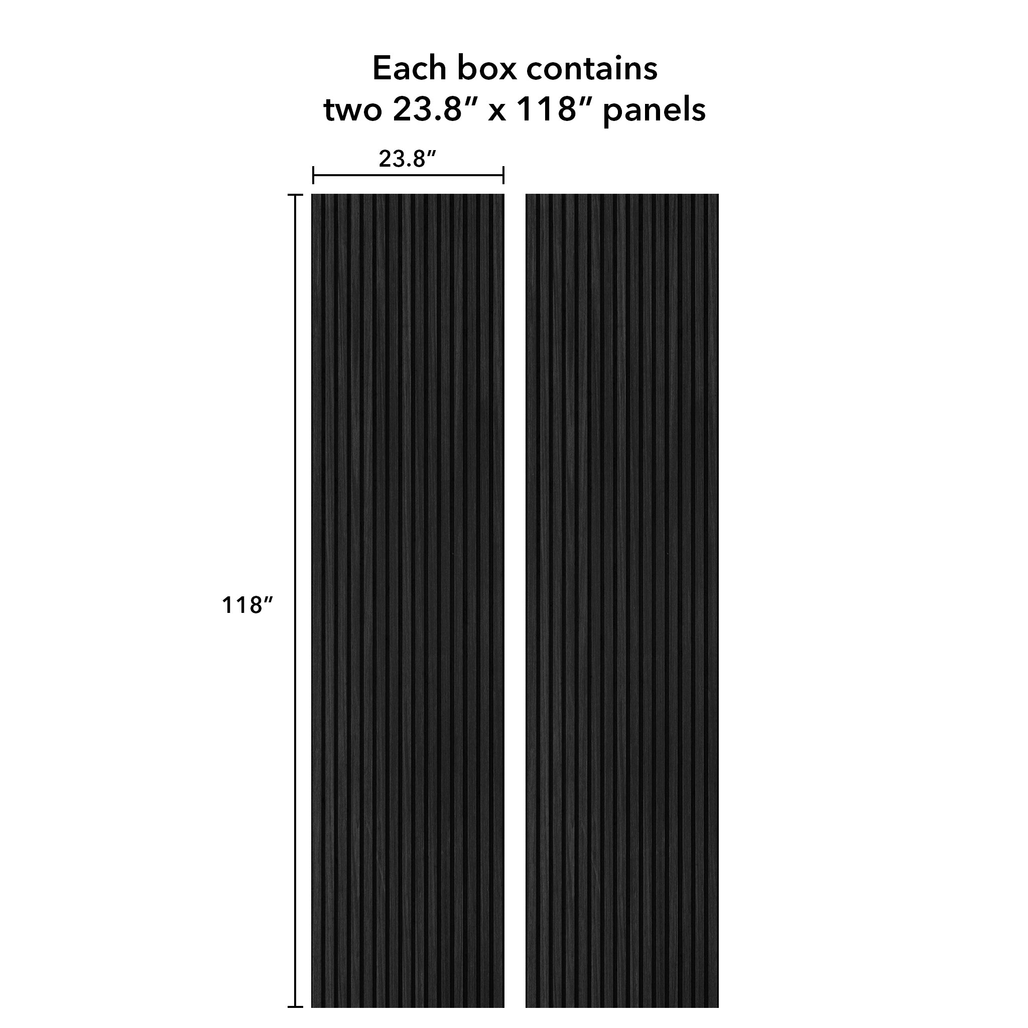 Noir White Oak Acoustic Slat Panels 94.5" or 120" Length