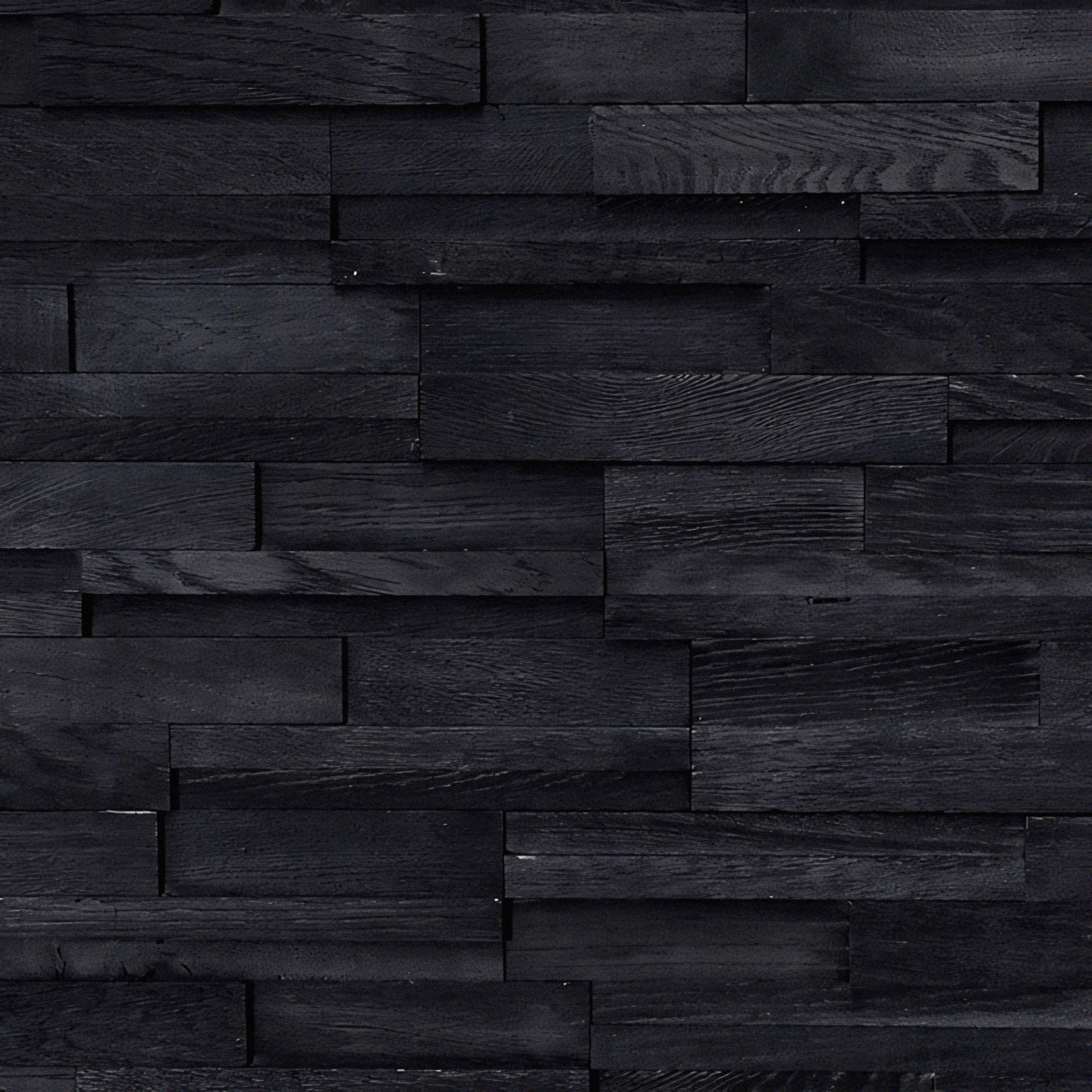 Ebony Oak 3D Stacked Wall Panels