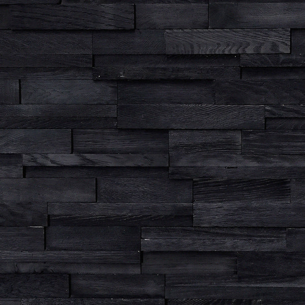 Dark wooden panel wall with horizontal slats
