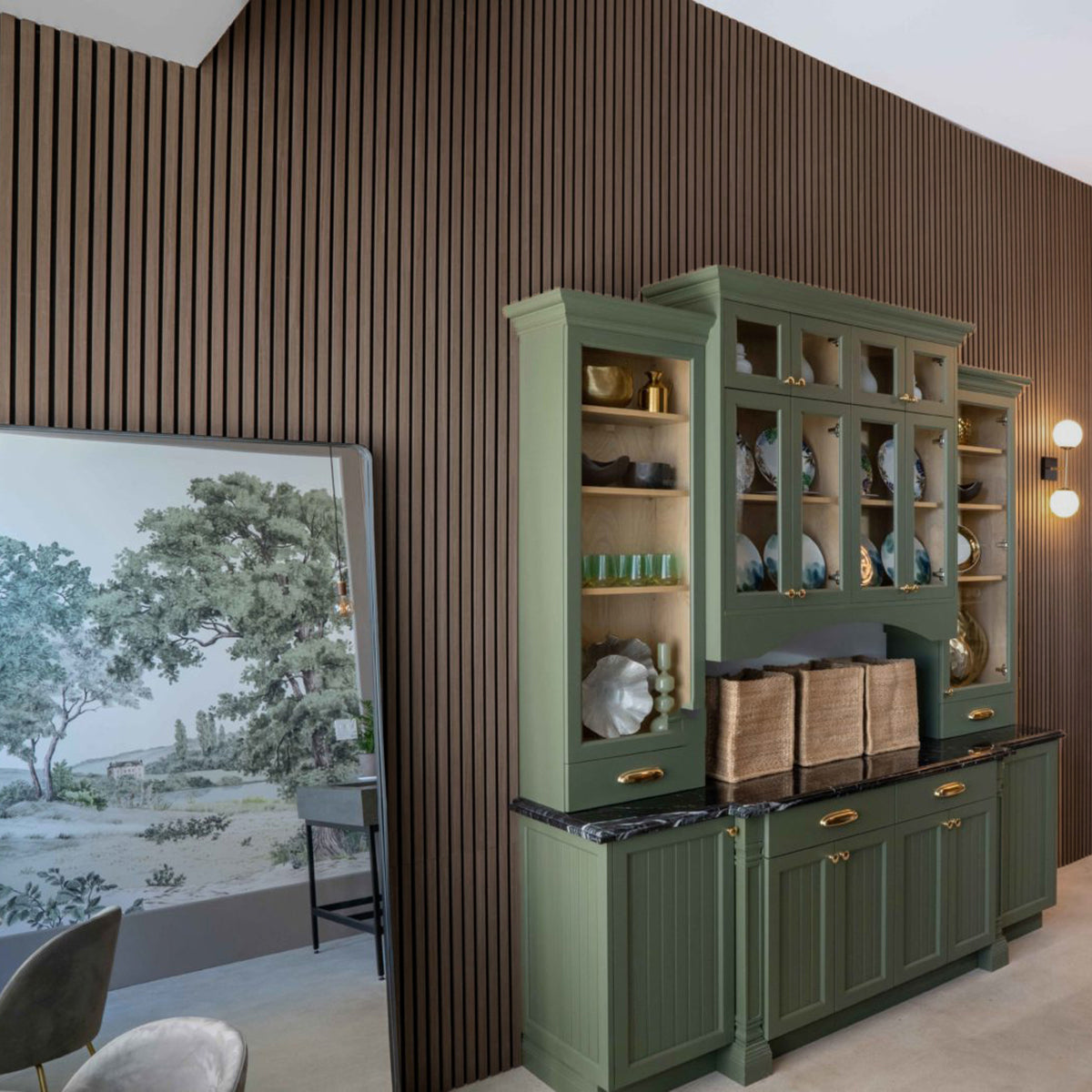 Warm Oak Acoustic Slat Panels 120