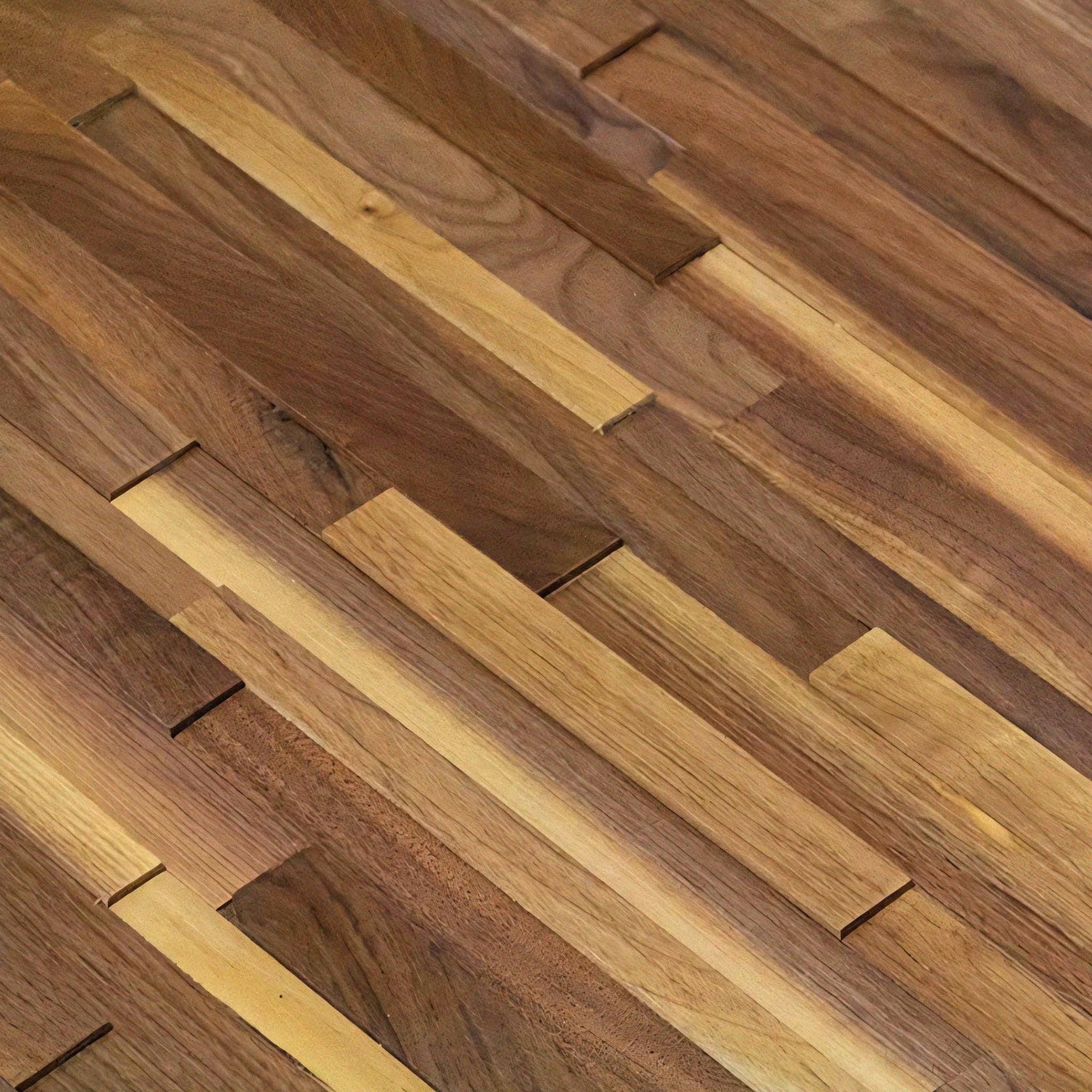 Natural Walnut 3D Stacked Panels