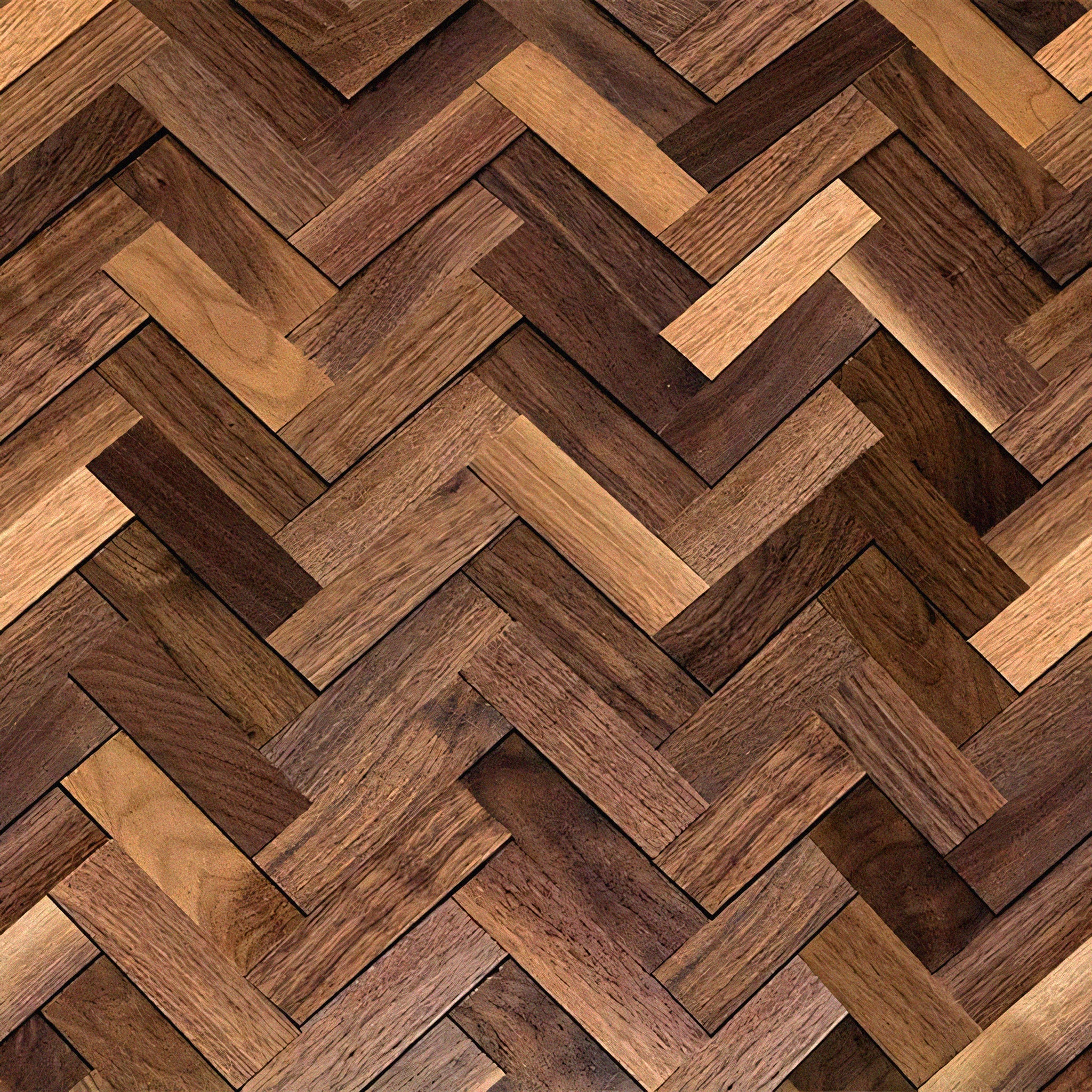 3D Natural Herringbone Walnut