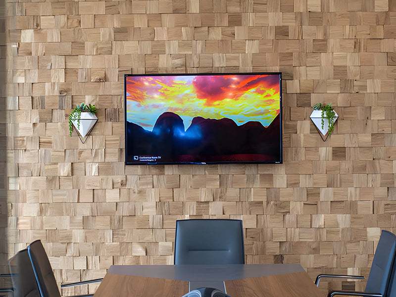 Natural Oak 3D Block Wall Panels