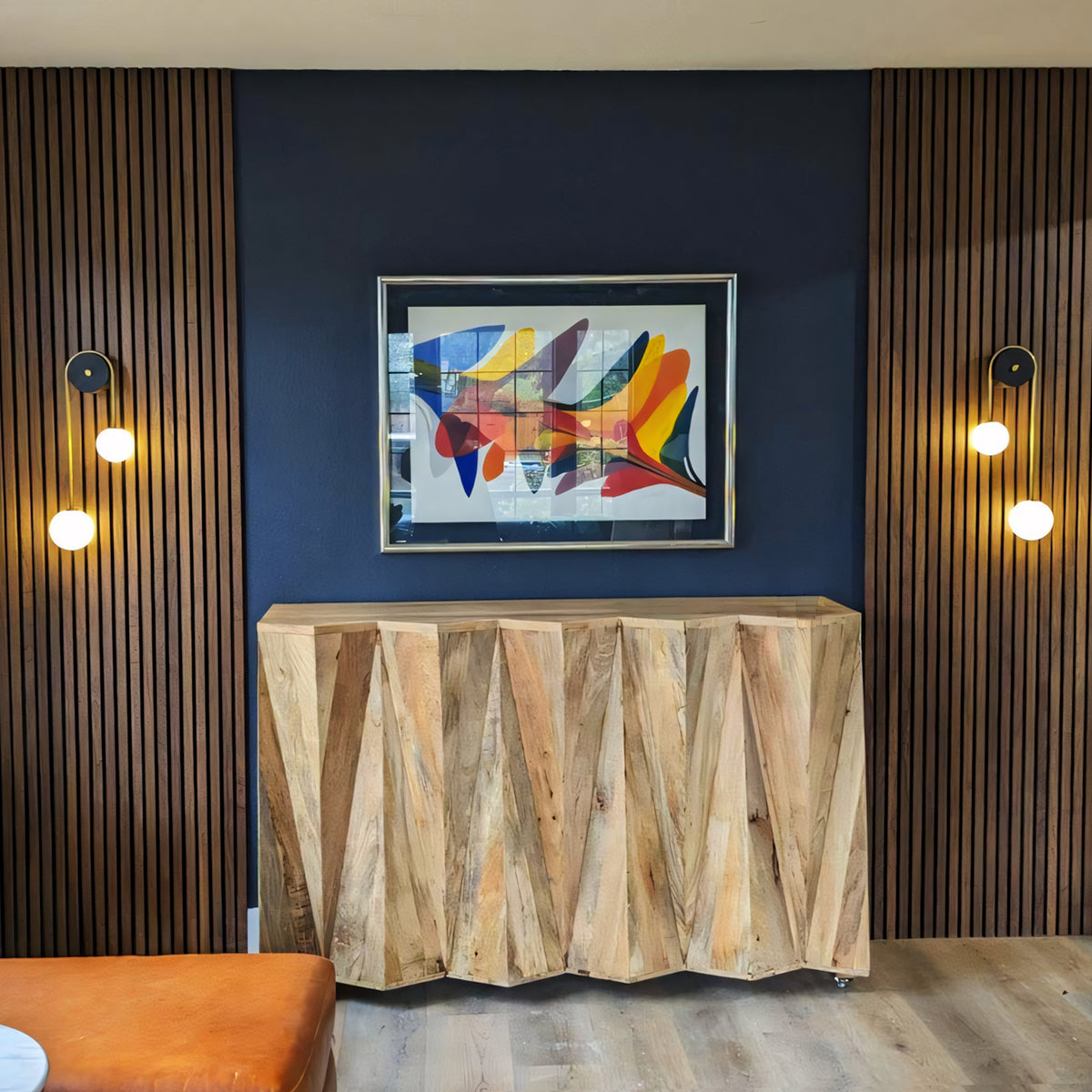 Natural Walnut Acoustic Slat Panels