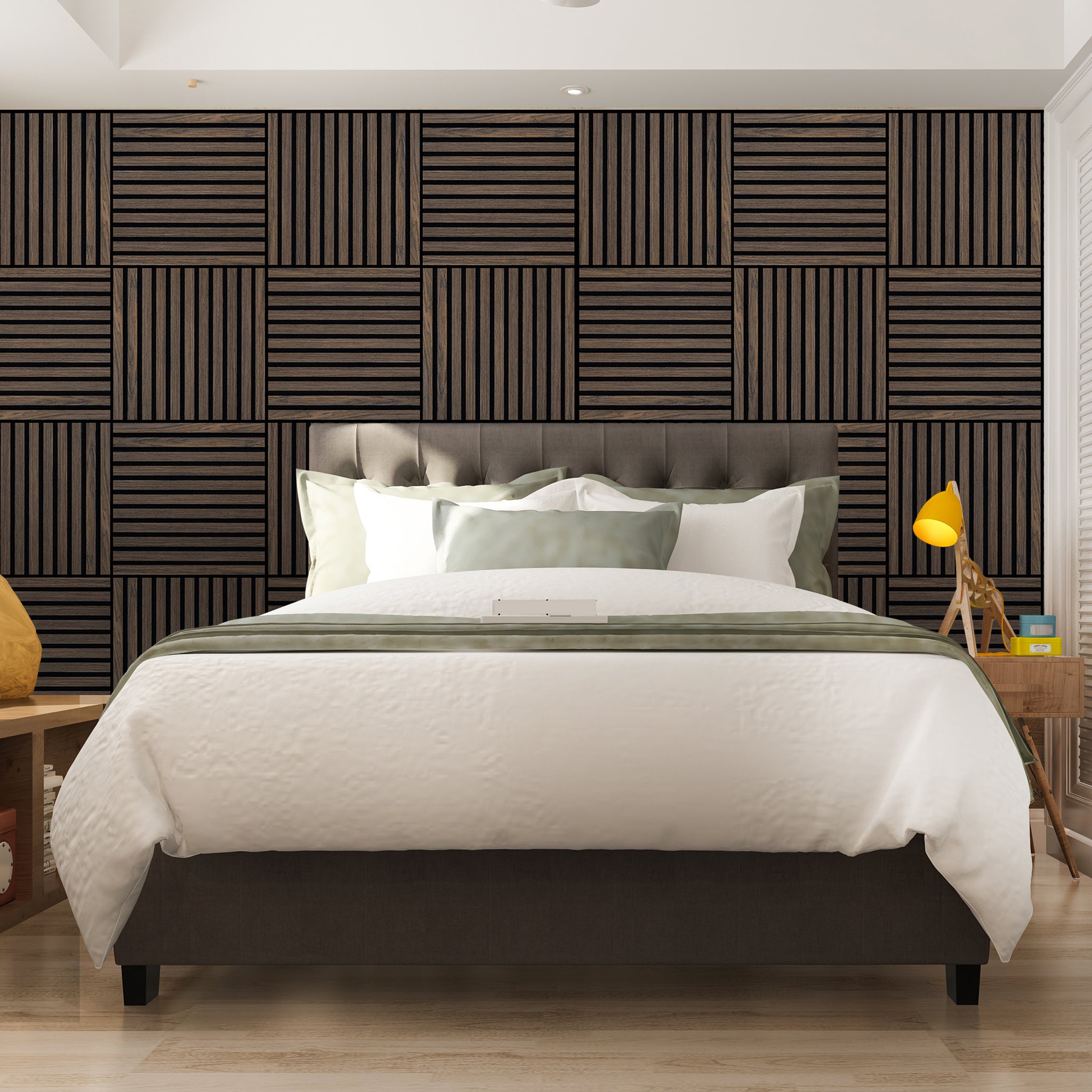 Toasted Walnut Acoustic Tile Panels