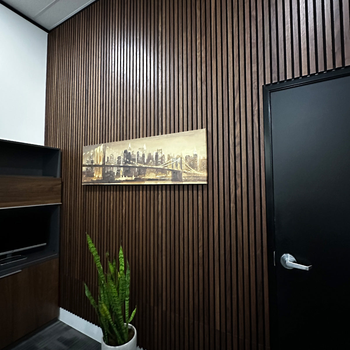 Natural Walnut Acoustic Slat Panels