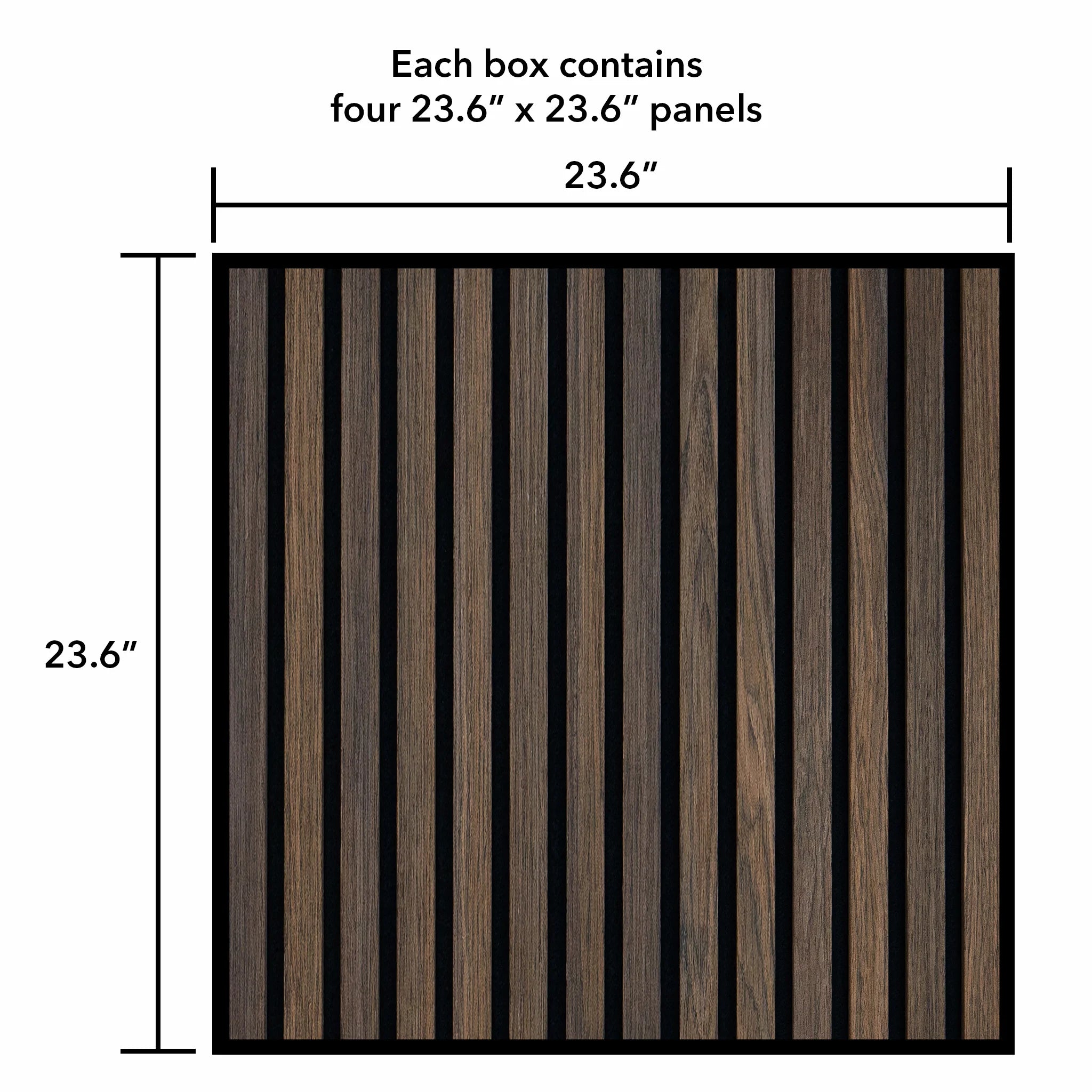 Toasted Walnut Acoustic Slat Tiles 23.6"
