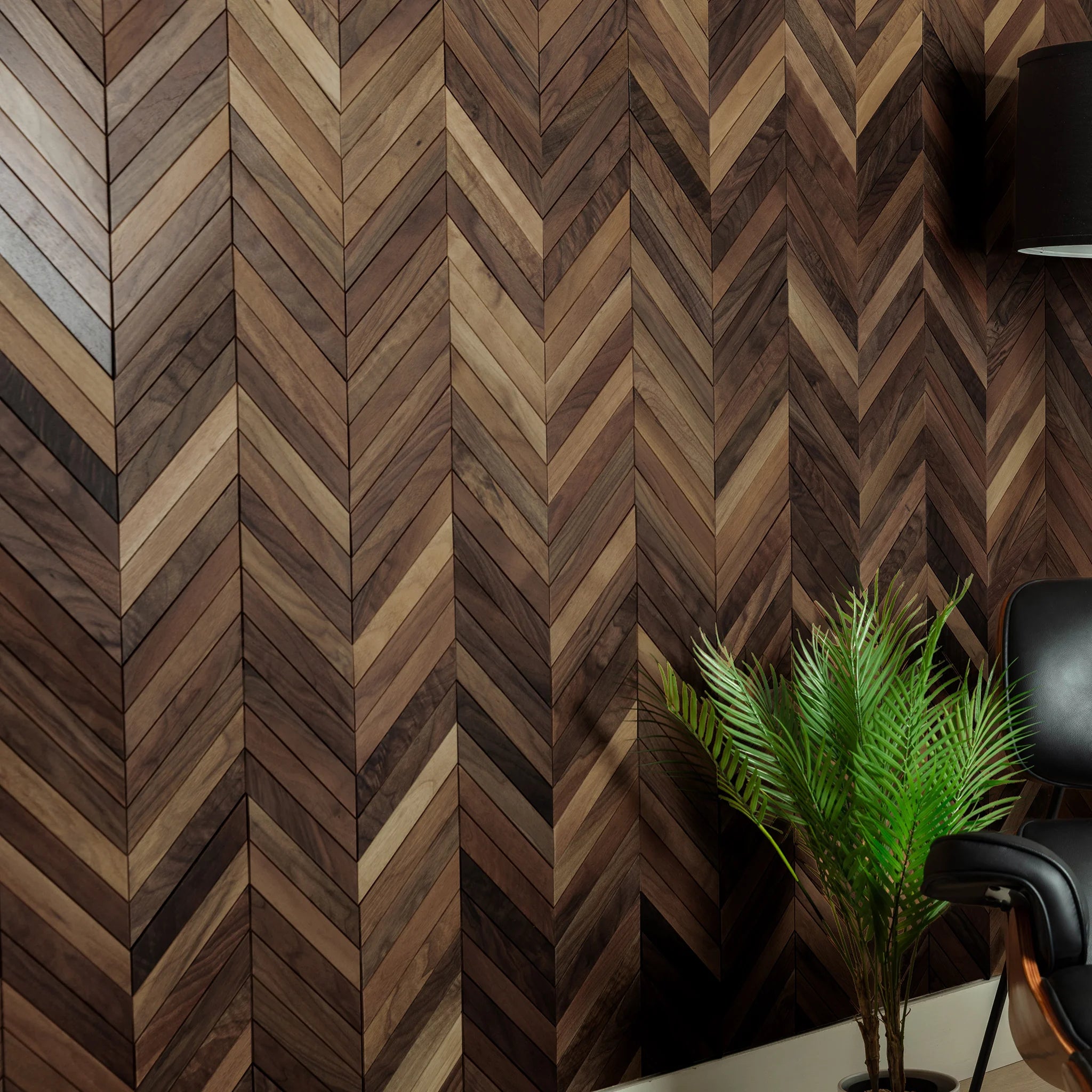 Natural Walnut Chevron Panels