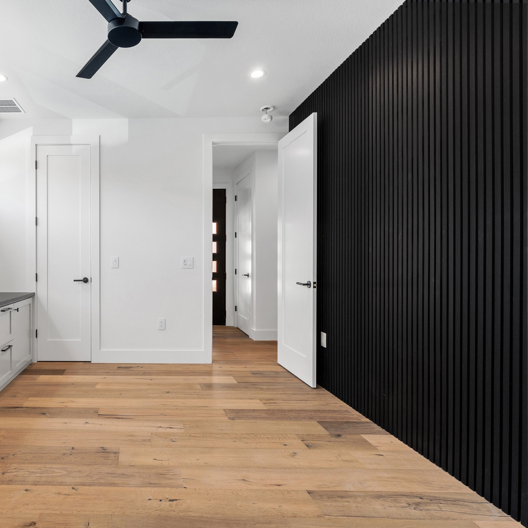 Luxury Black Oak Acoustic Slat Panels 108.2