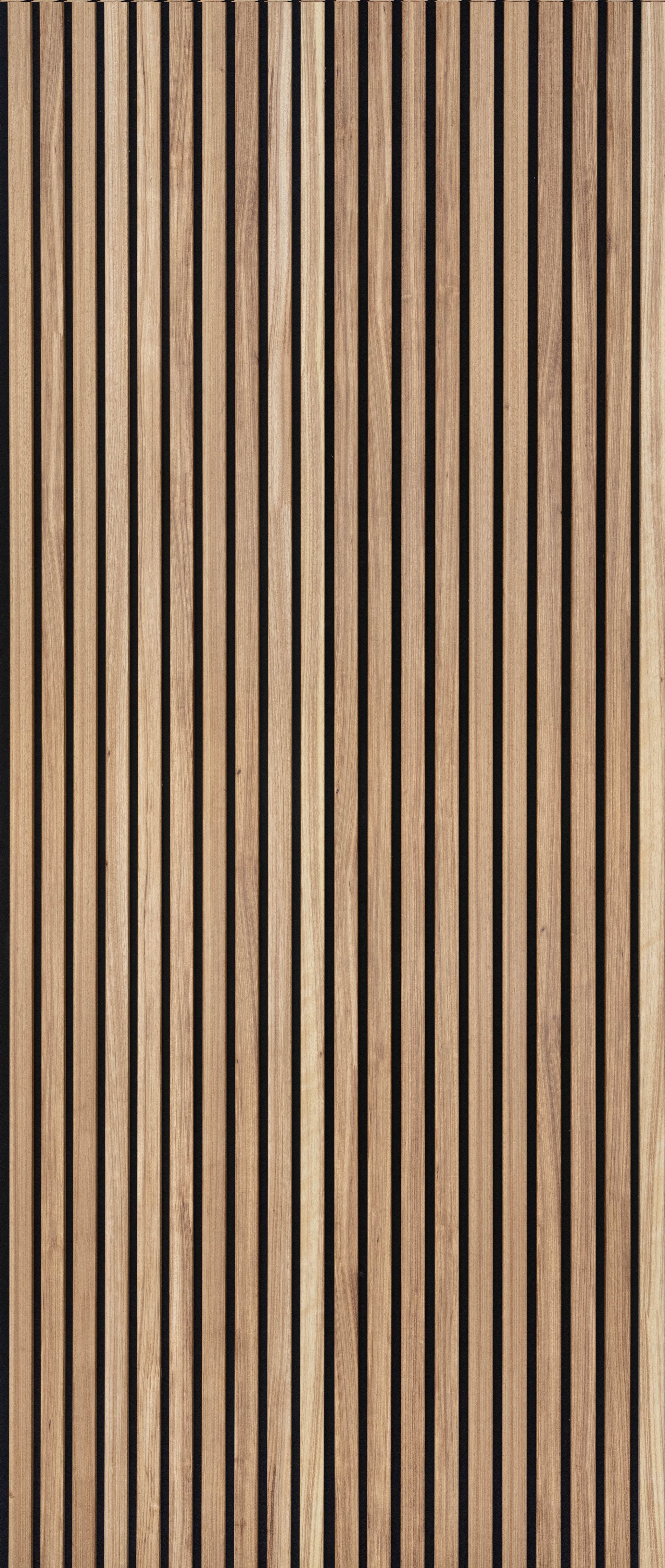Zebra Wood Extra Wide Acoustic Slat Panels