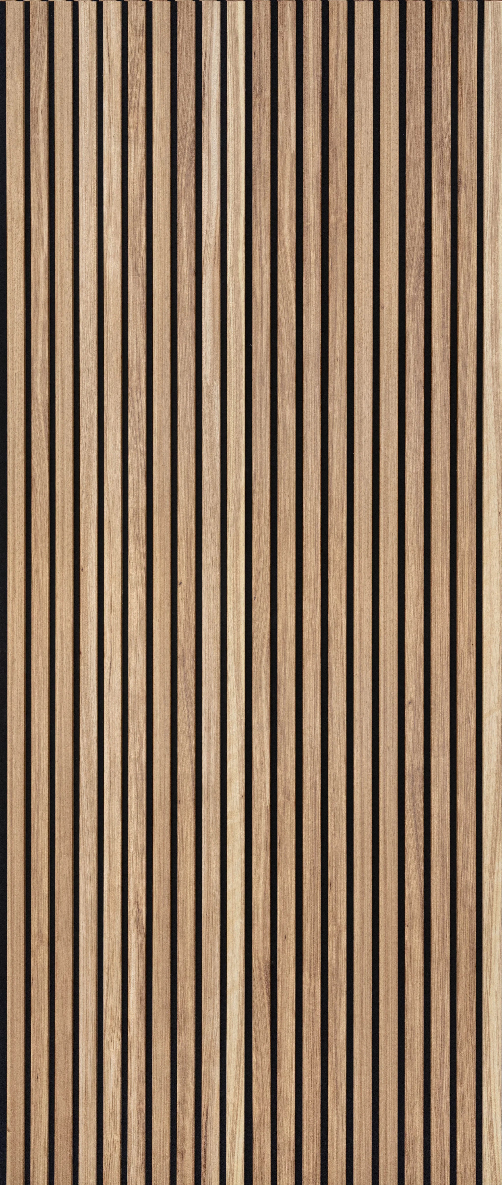 AFD Zebra Wood Extra Wide Acoustic Slat Panels
