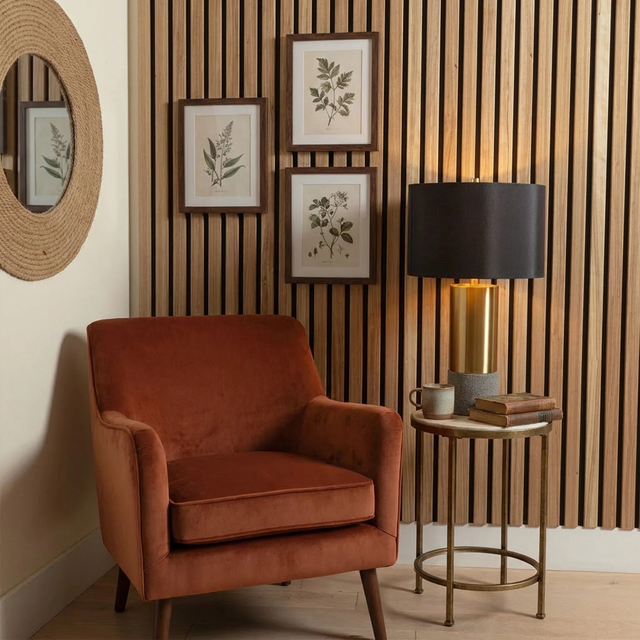 AFD Zebra Wood Extra Wide Acoustic Slat Panels