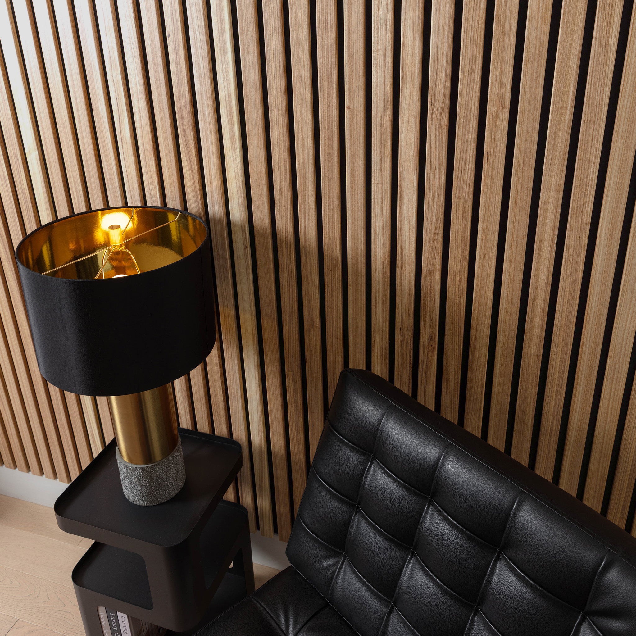 Zebra Wood Extra Wide Acoustic Slat Panels