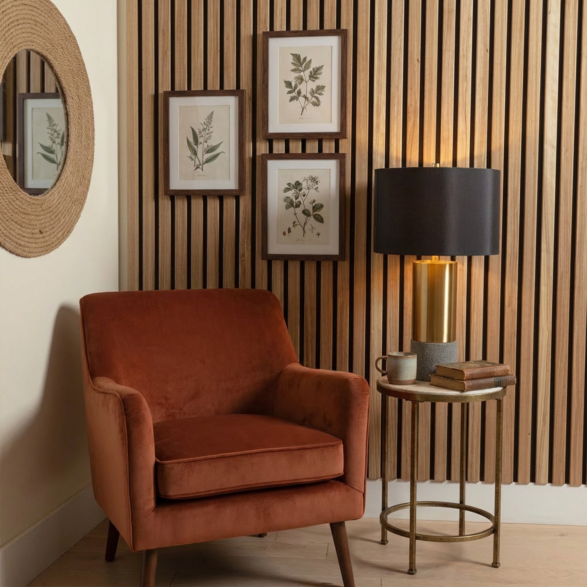 Zebra Wood Extra Wide Acoustic Slat Panels