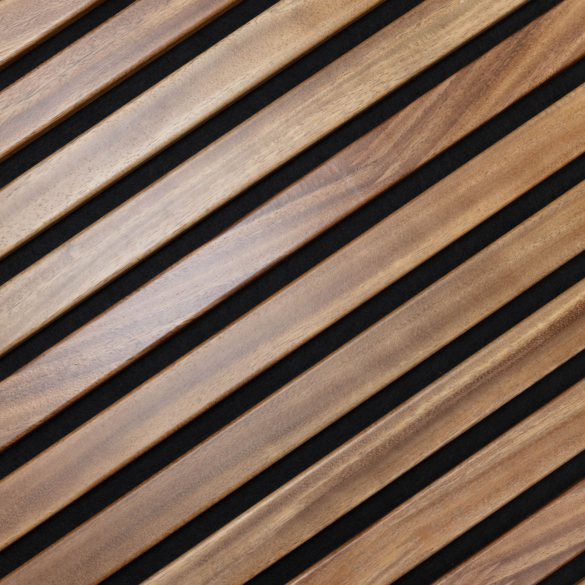 South American Walnut Extra Wide Acoustic Slat Panels
