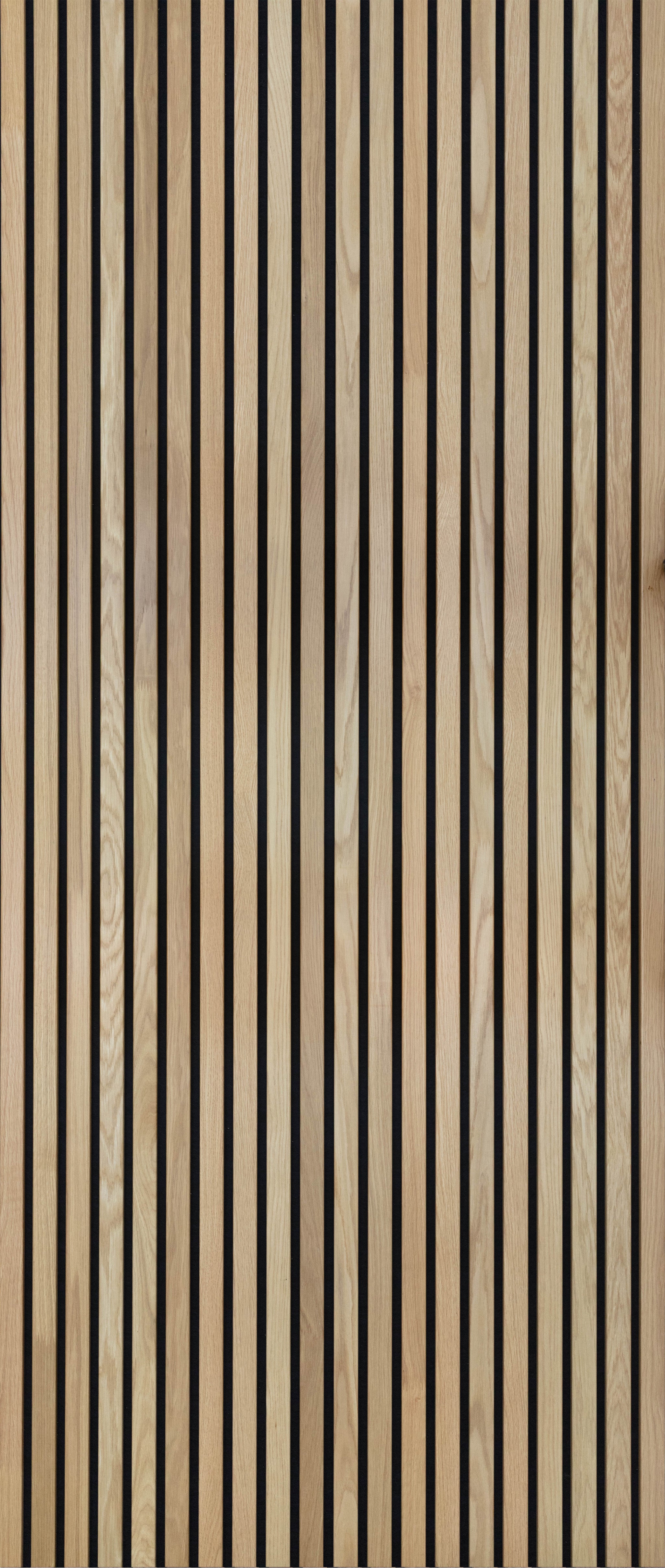 White Oak Extra Wide Acoustic Slat Panels