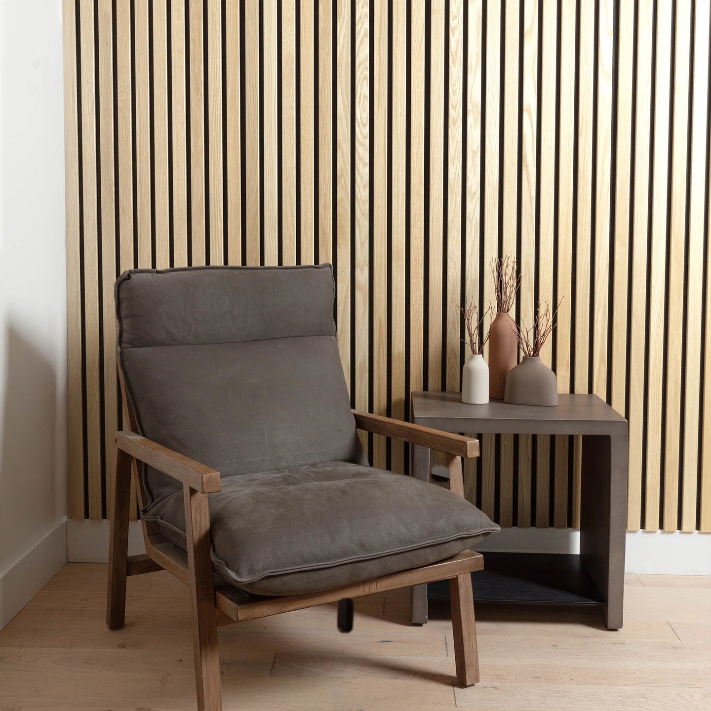 White Oak Extra Wide Acoustic Slat Panels