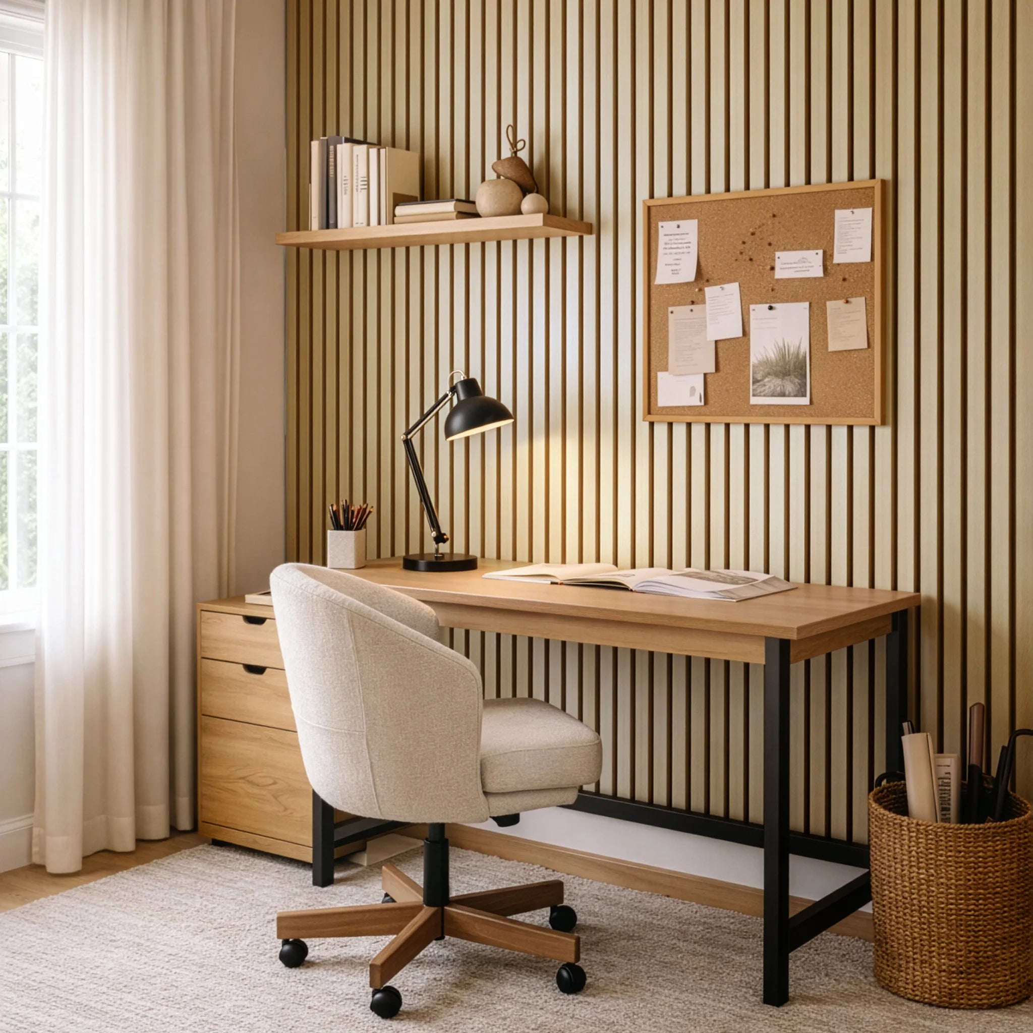 AFD White Oak Extra Wide Acoustic Slat Panels