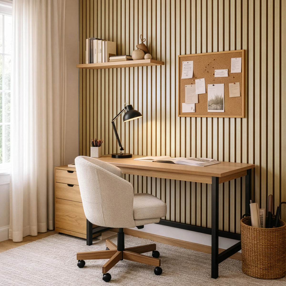 AFD White Oak Extra Wide Acoustic Slat Panels Details
