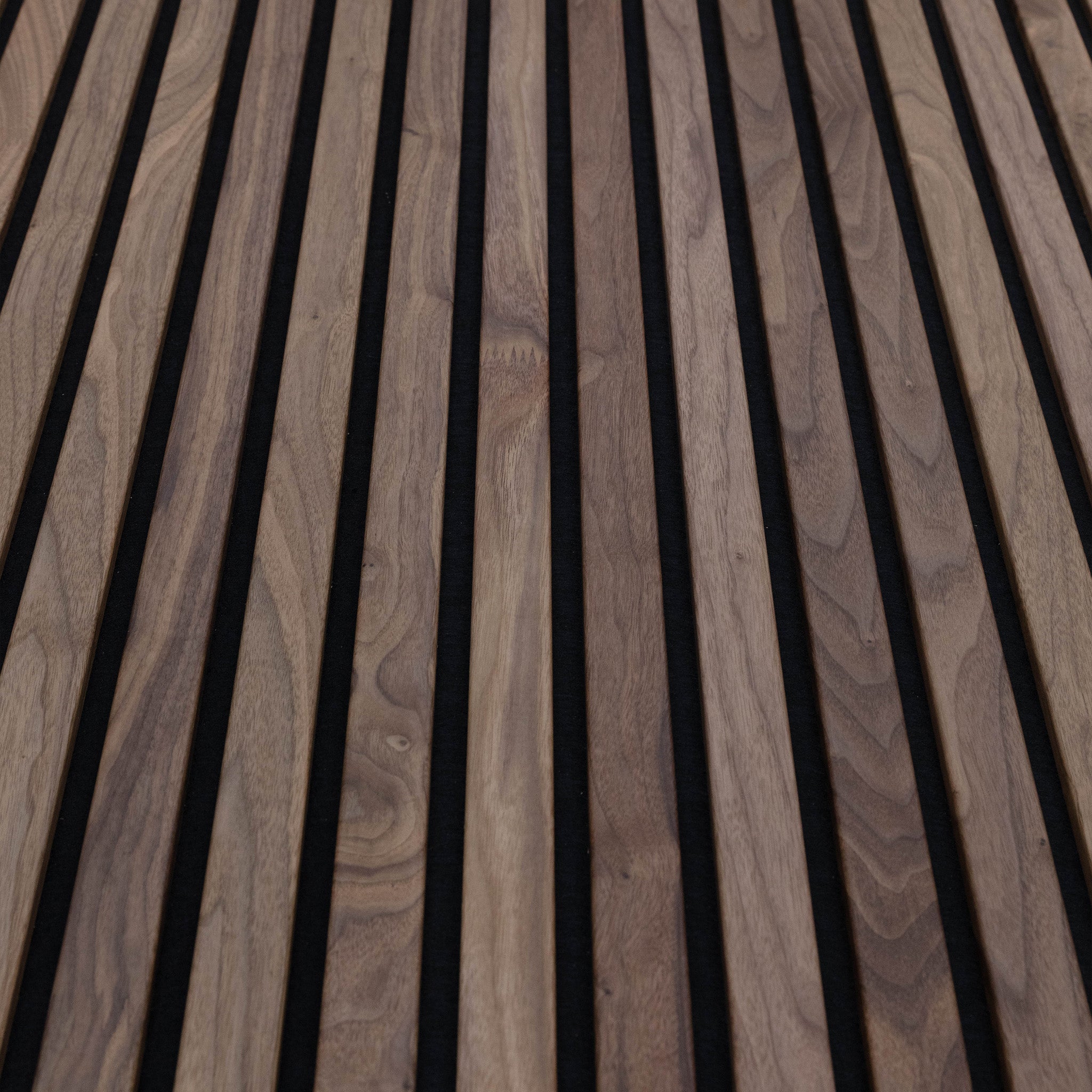 Black Walnut Extra Wide Acoustic Slat Panels 120"