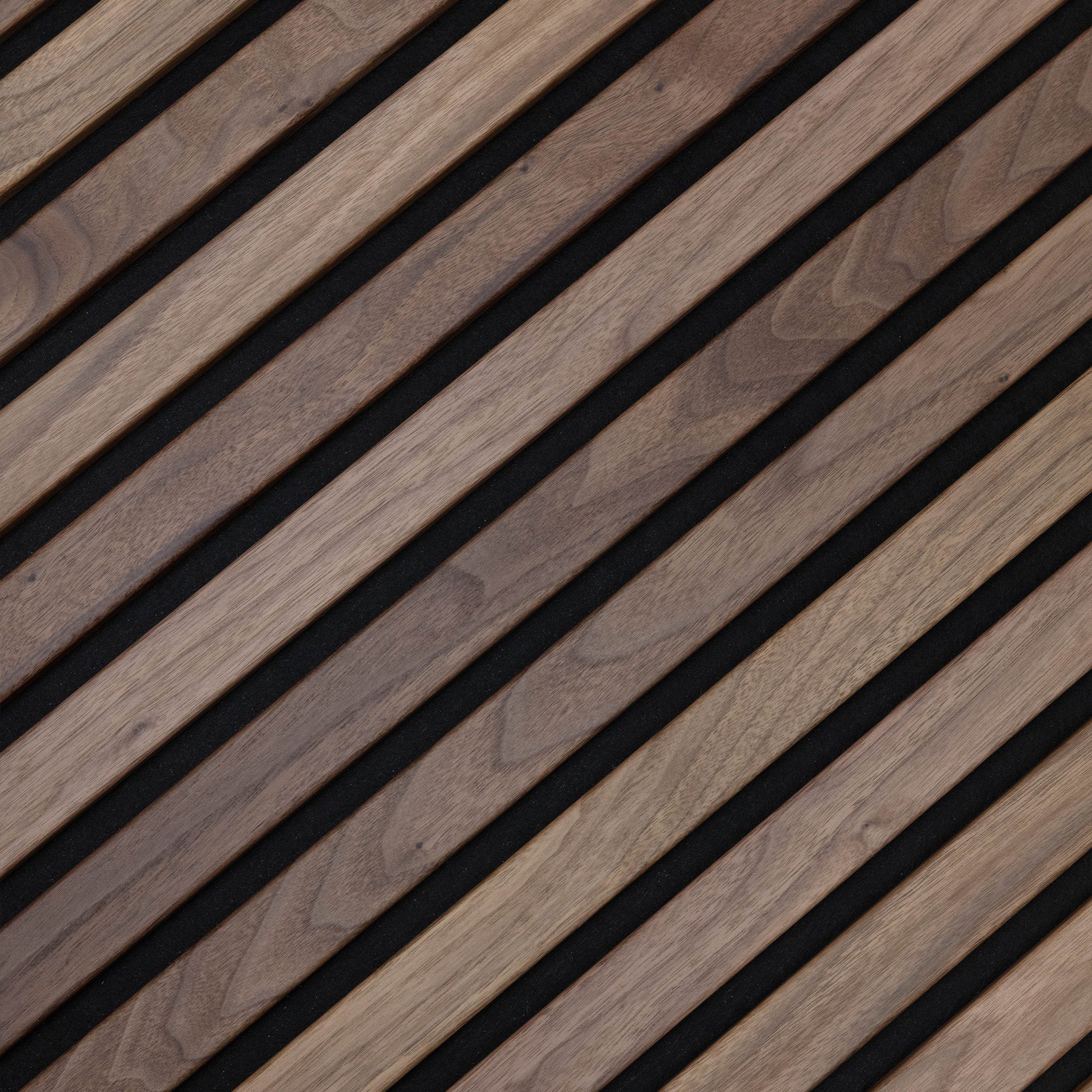 Black Walnut Extra Wide Acoustic Slat Panels 120"