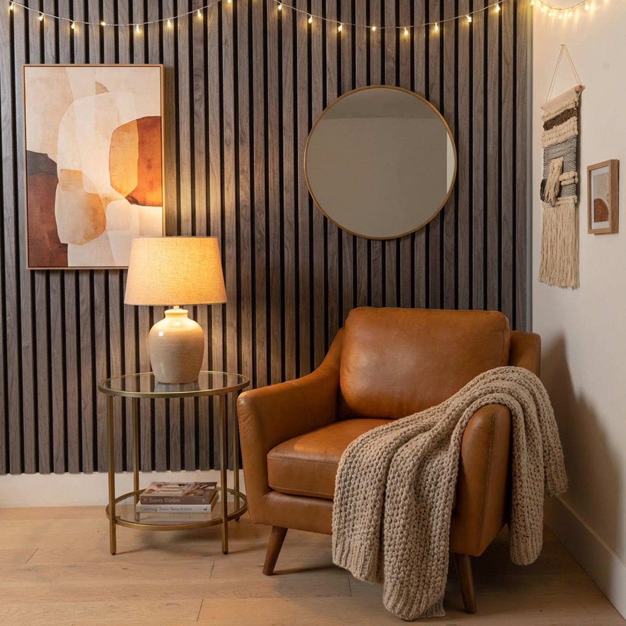 Black Walnut Extra Wide Acoustic Slat Panels 120"