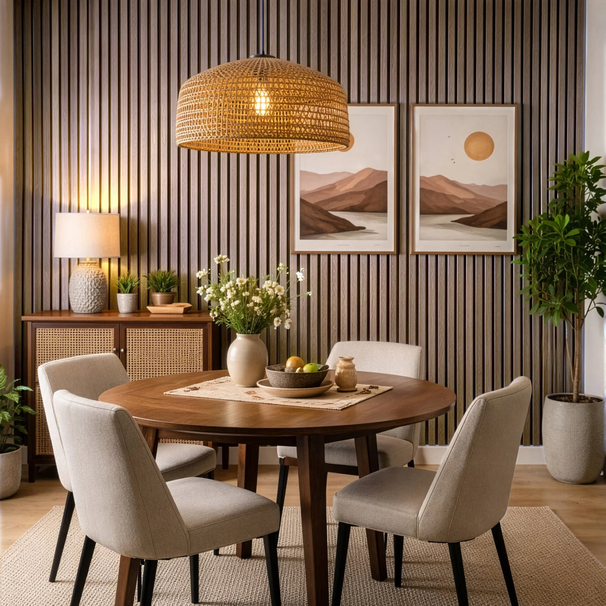 AFD Black Walnut Extra Wide Acoustic Slat Panels Details