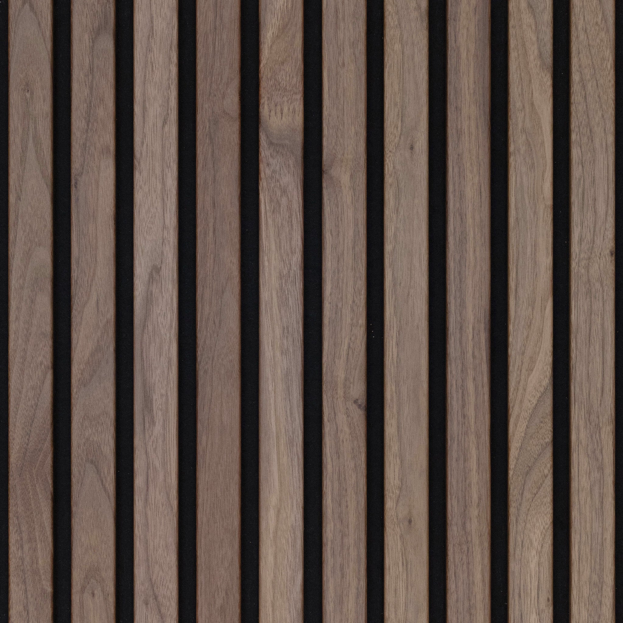 Black Walnut Extra Wide Acoustic Slat Panels 120"