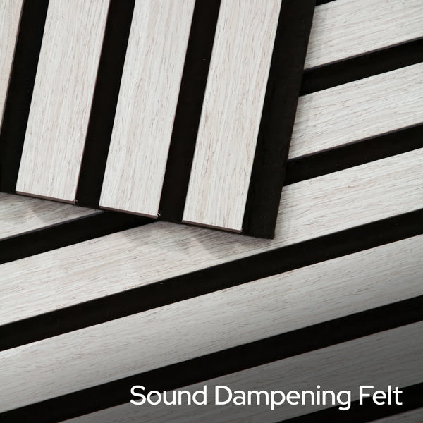 Sound dampening felt with black and gray striped pattern
