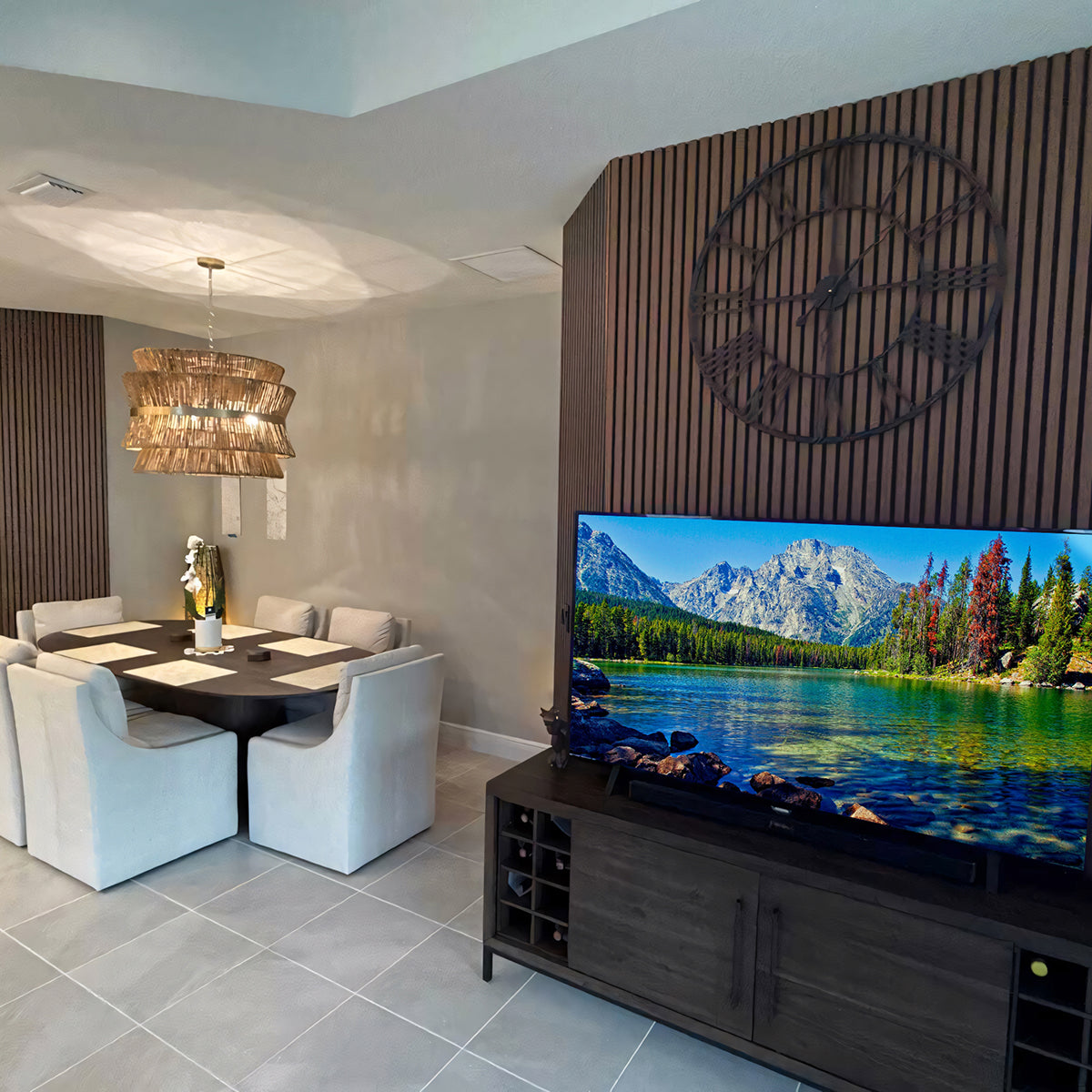 Dark Walnut Acoustic Slat Panels 108.2