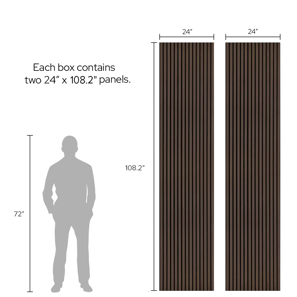 Dark Walnut Acoustic Slat Panels
