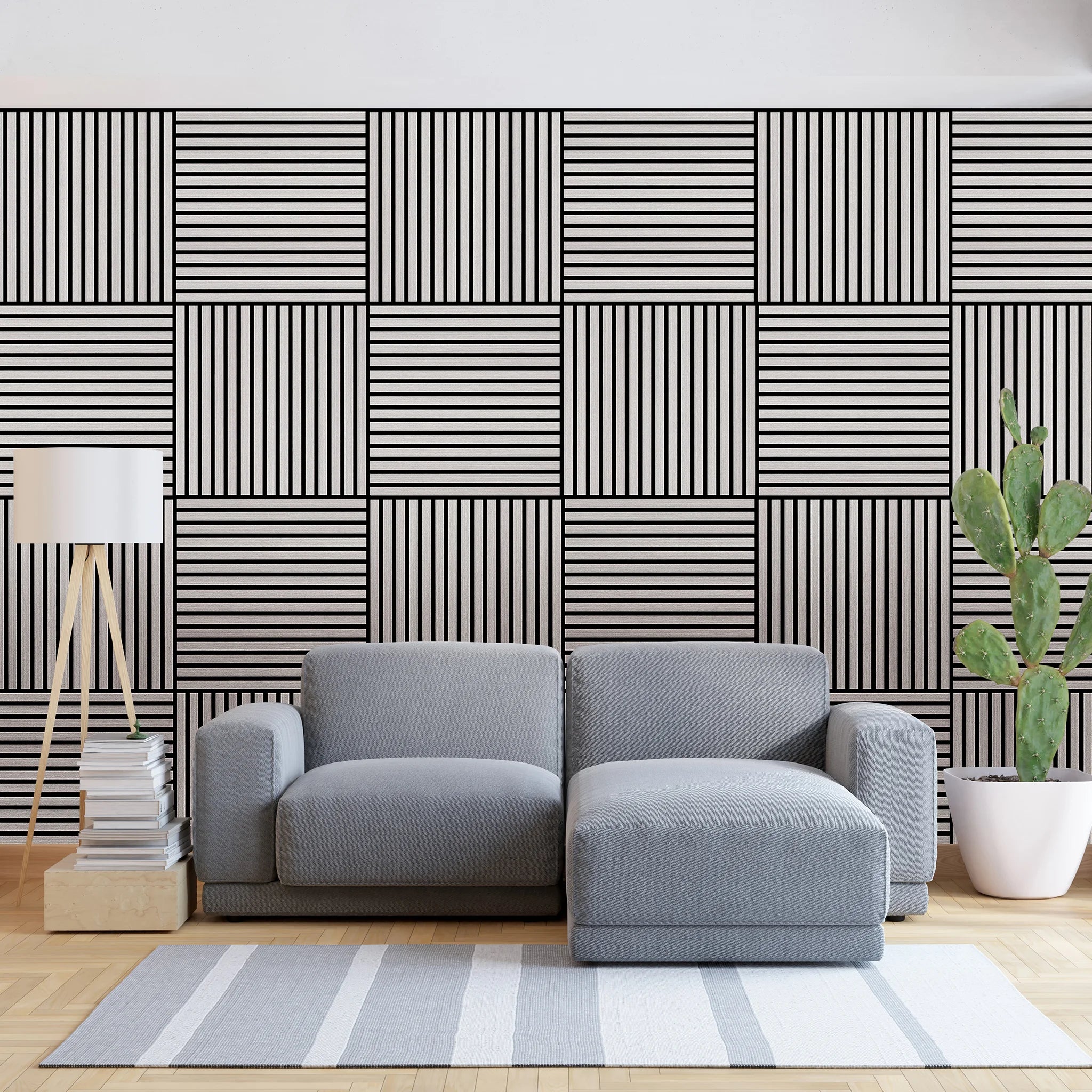 Beachfront Oak Acoustic Slat Tiles 23.6"