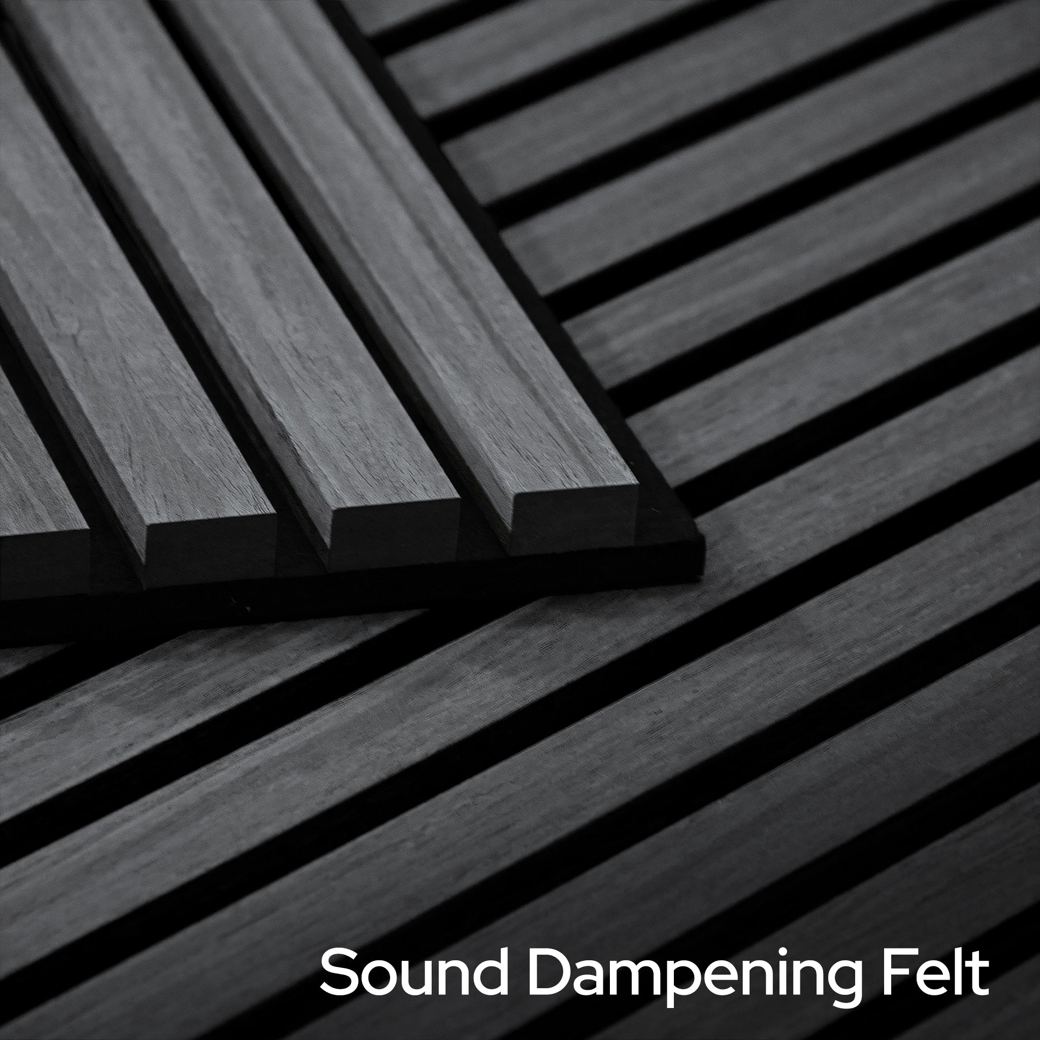 Dusty Grey Oak Acoustic Slat Panels 108.2" Length