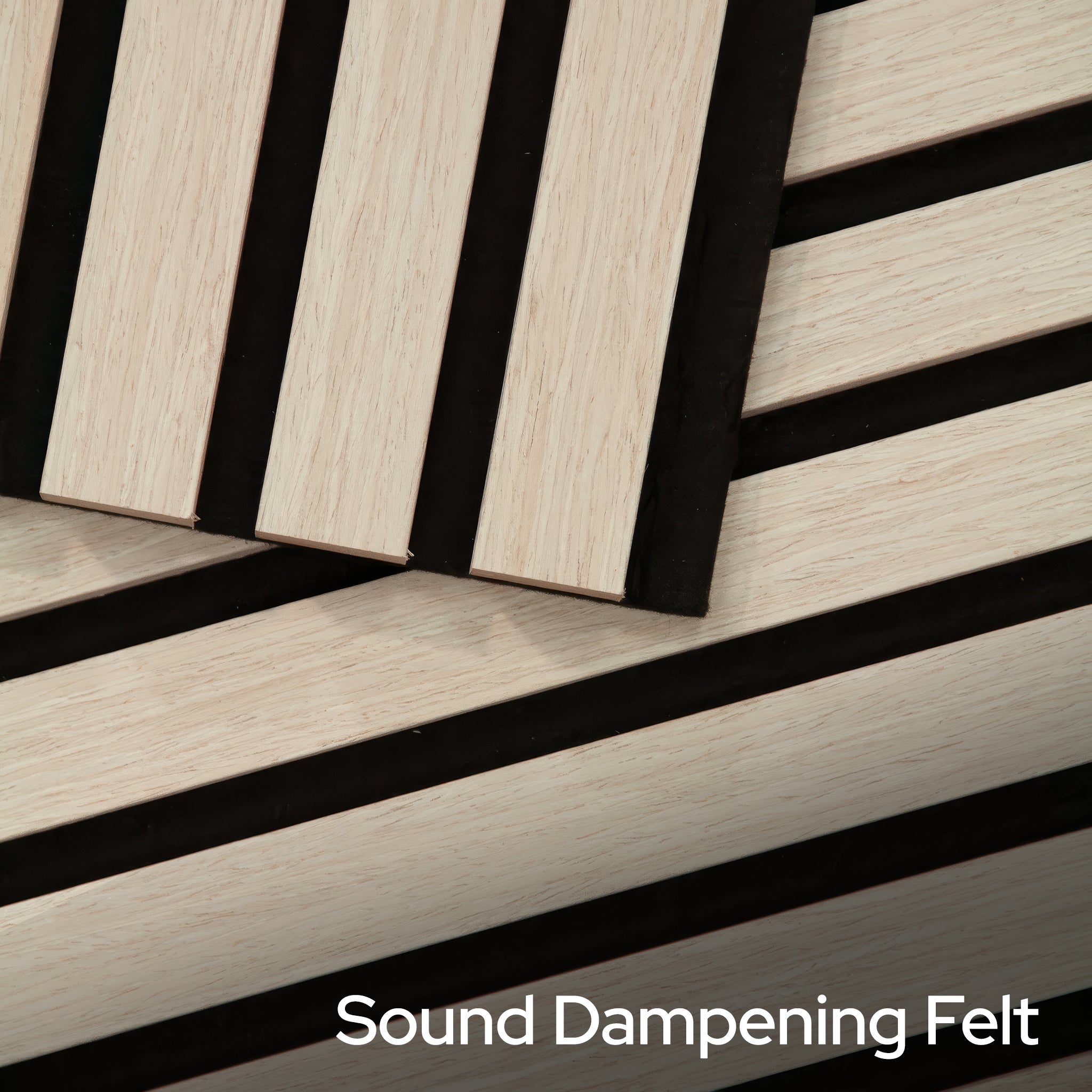Natural Oak Acoustic Slat Panels 120" Length