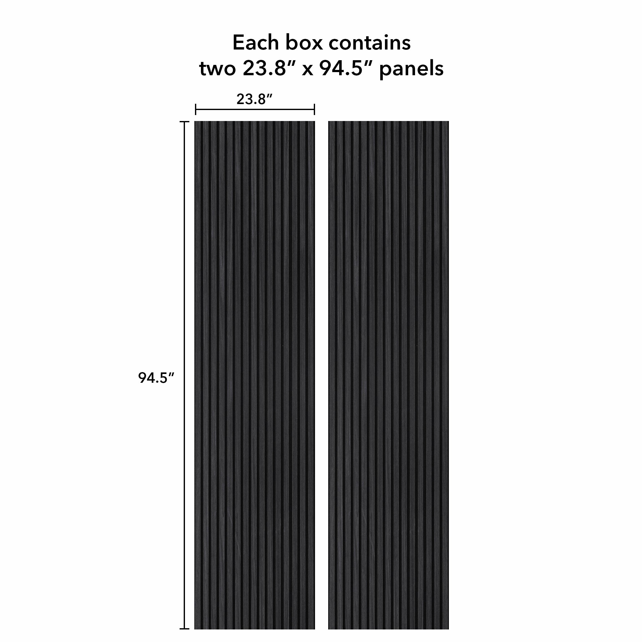 Graphite Oak Acoustic Slat Panels