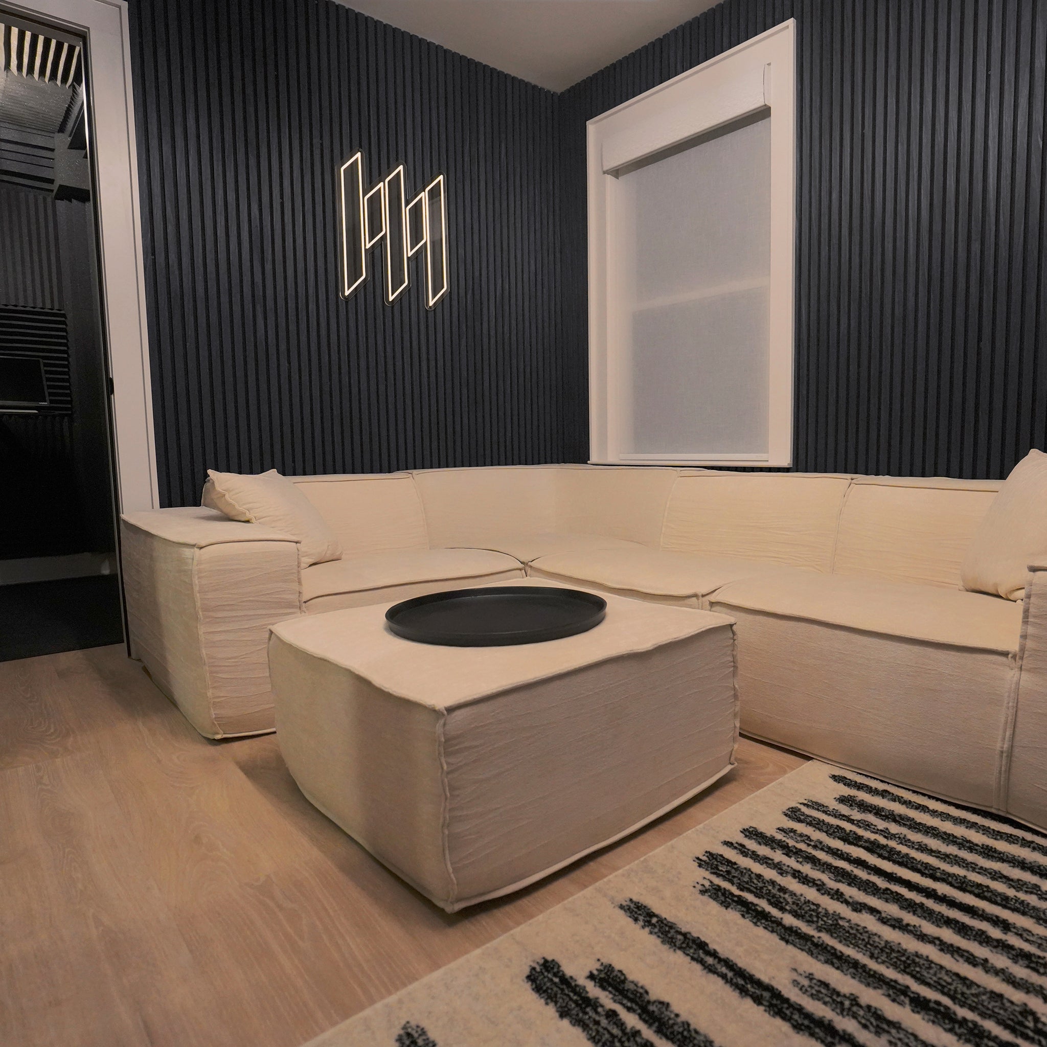 Graphite Oak Acoustic Slat Panels 94.5" or 118" Length