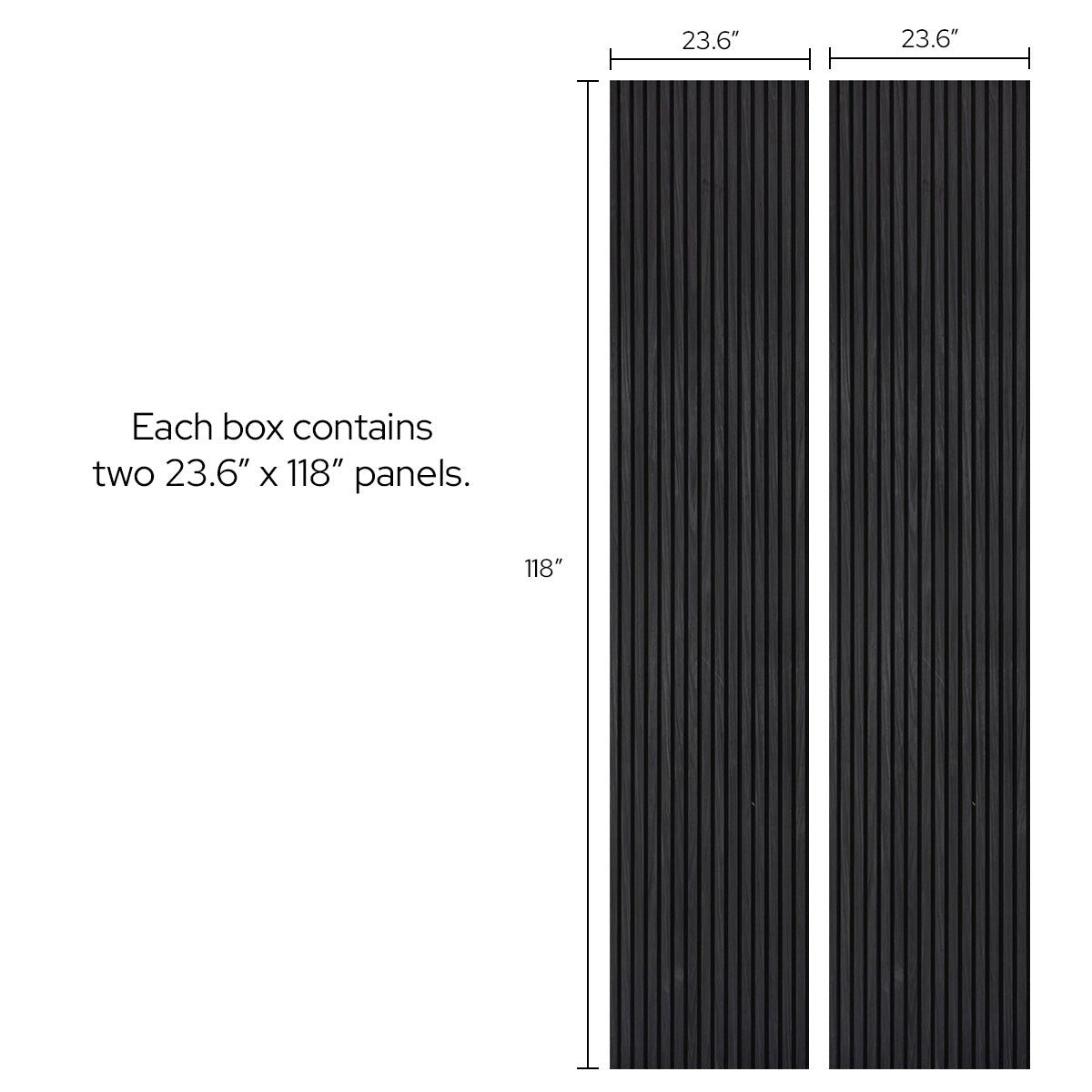 Graphite Oak Acoustic Slat Panels