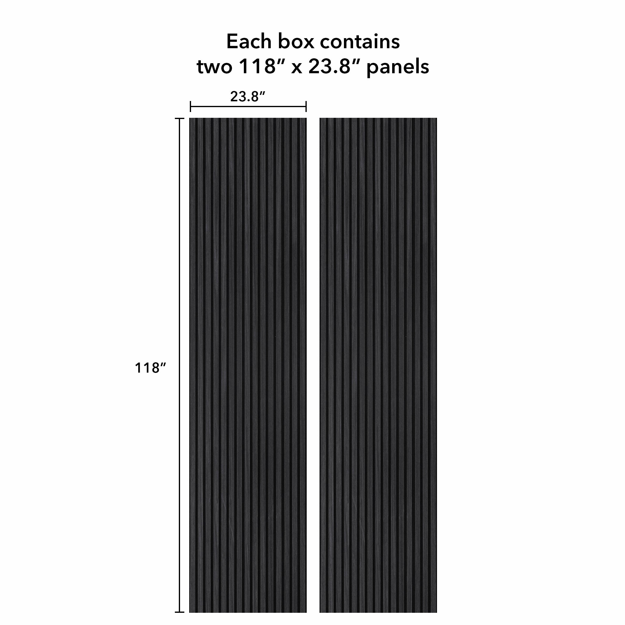 Graphite Oak Acoustic Slat Panel 118