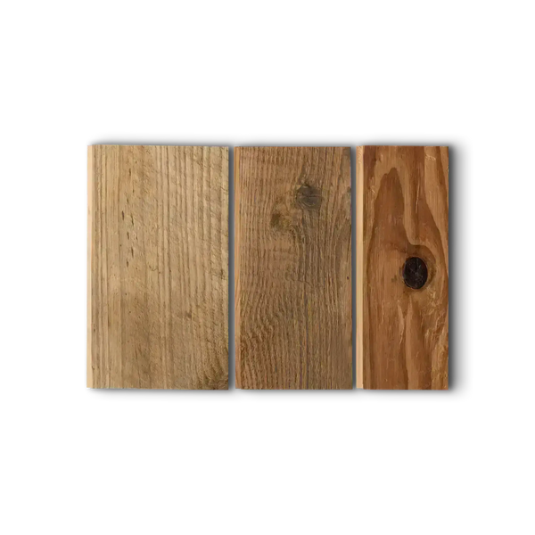 Reclaimed Pine Random Width Self-Stick Wall Planks Sample