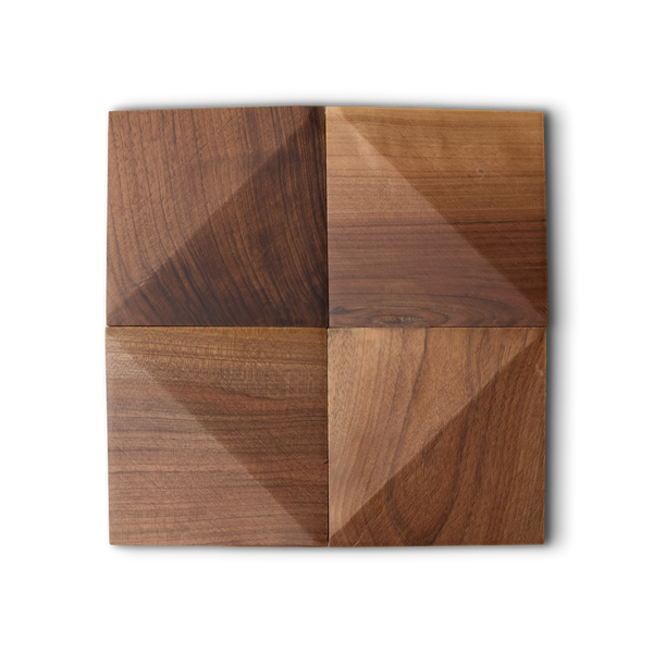 Natural Walnut 3D Diamond Panels Sample