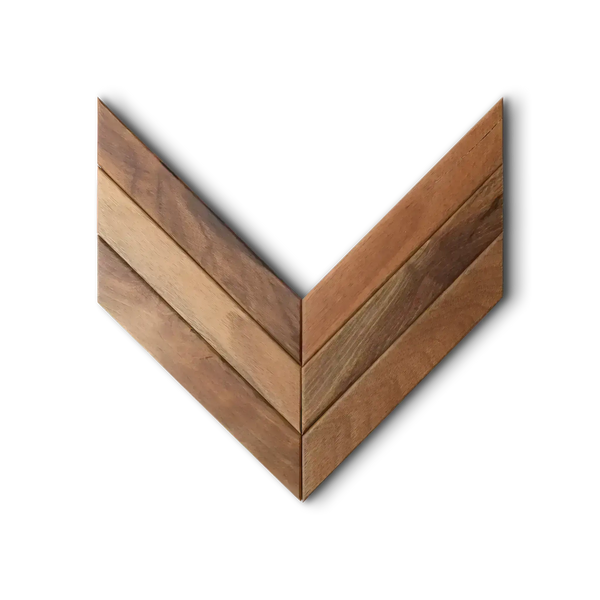 Natural Walnut Chevron Panel Sample