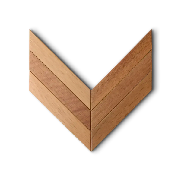 Natural Oak Chevron Panel Sample