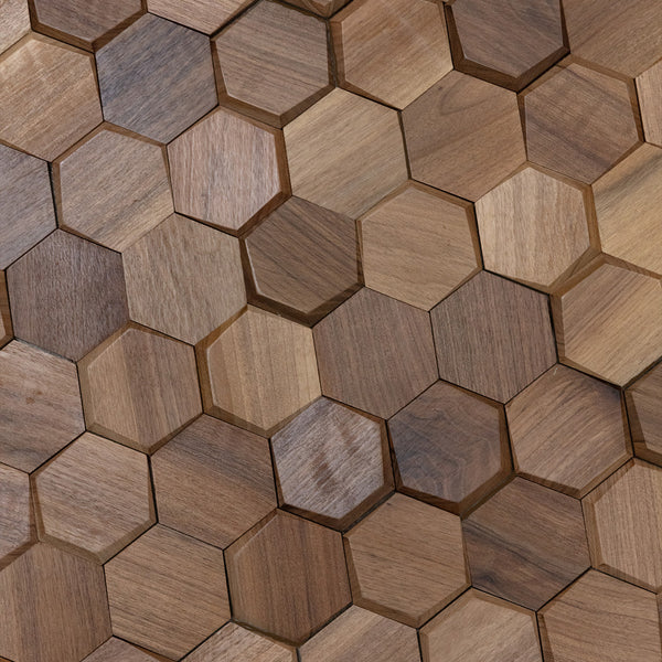 Hex Natural Walnut Walling – LuxeWall