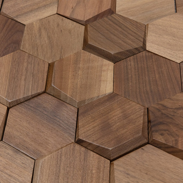 Hex Natural Walnut Walling