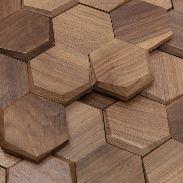 Hex Natural Walnut Sample