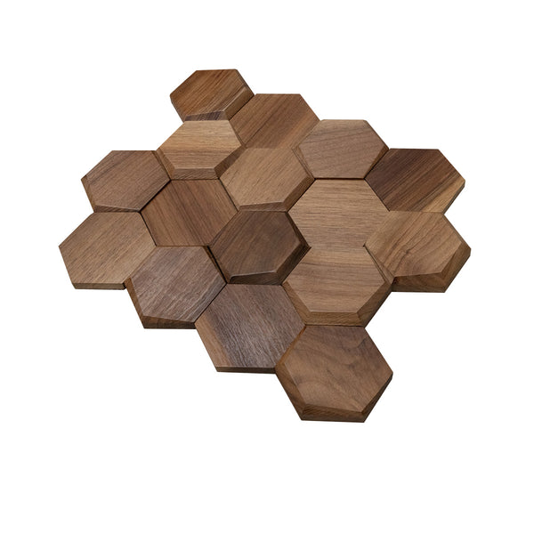 Hex Natural Walnut Walling