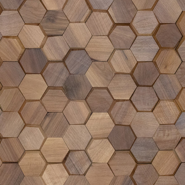 Hex Natural Walnut Walling